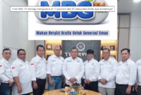 Audiensi jajaran Dewan Pimpinan Nasional Forum Jupnas Gizi Indonesia dengan Wakil Kepala Badan Gizi Nasional, Letjen TNI (HOR) Lodewyk Pusung pada 19 Februari 2026 memperkenalkan MBG TV. (Jupnas Gizi News Portal)